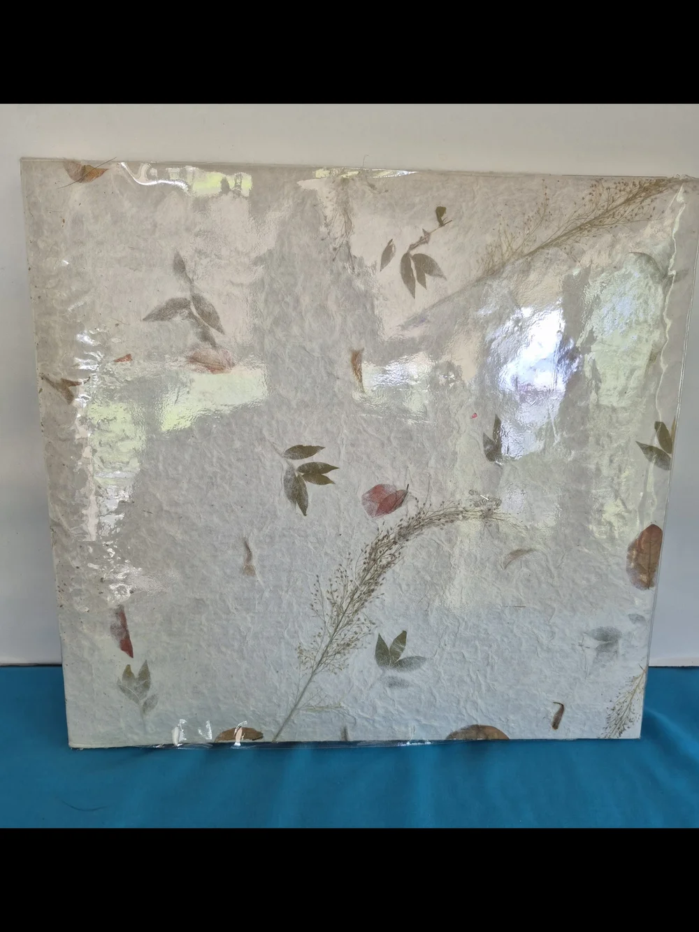 Handmade Paper Floral Cover Scrapbook Album 12x12 Sheet Protectors Add Photos